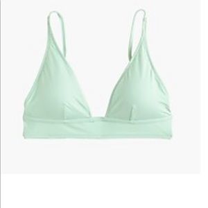 PLUNGE V-NECK BIKINI TOP ITALIAN MATTE SEA SPRAY